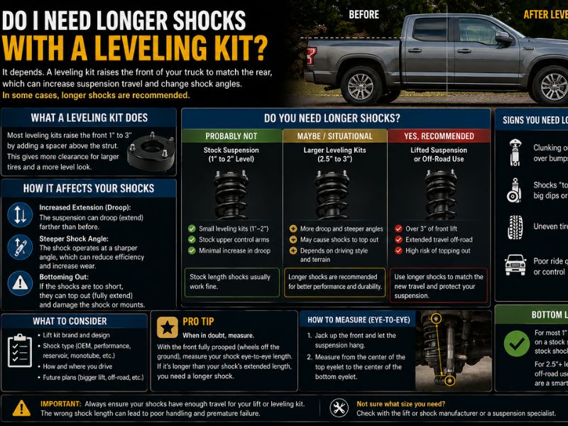Do I Need Longer Shocks With a Leveling Kit?