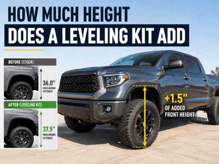 How Much Height Does a Leveling Kit Add